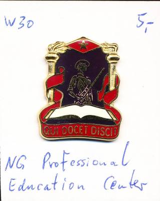 Unit Crest National Guard Professional Education Center, clutchback, W30